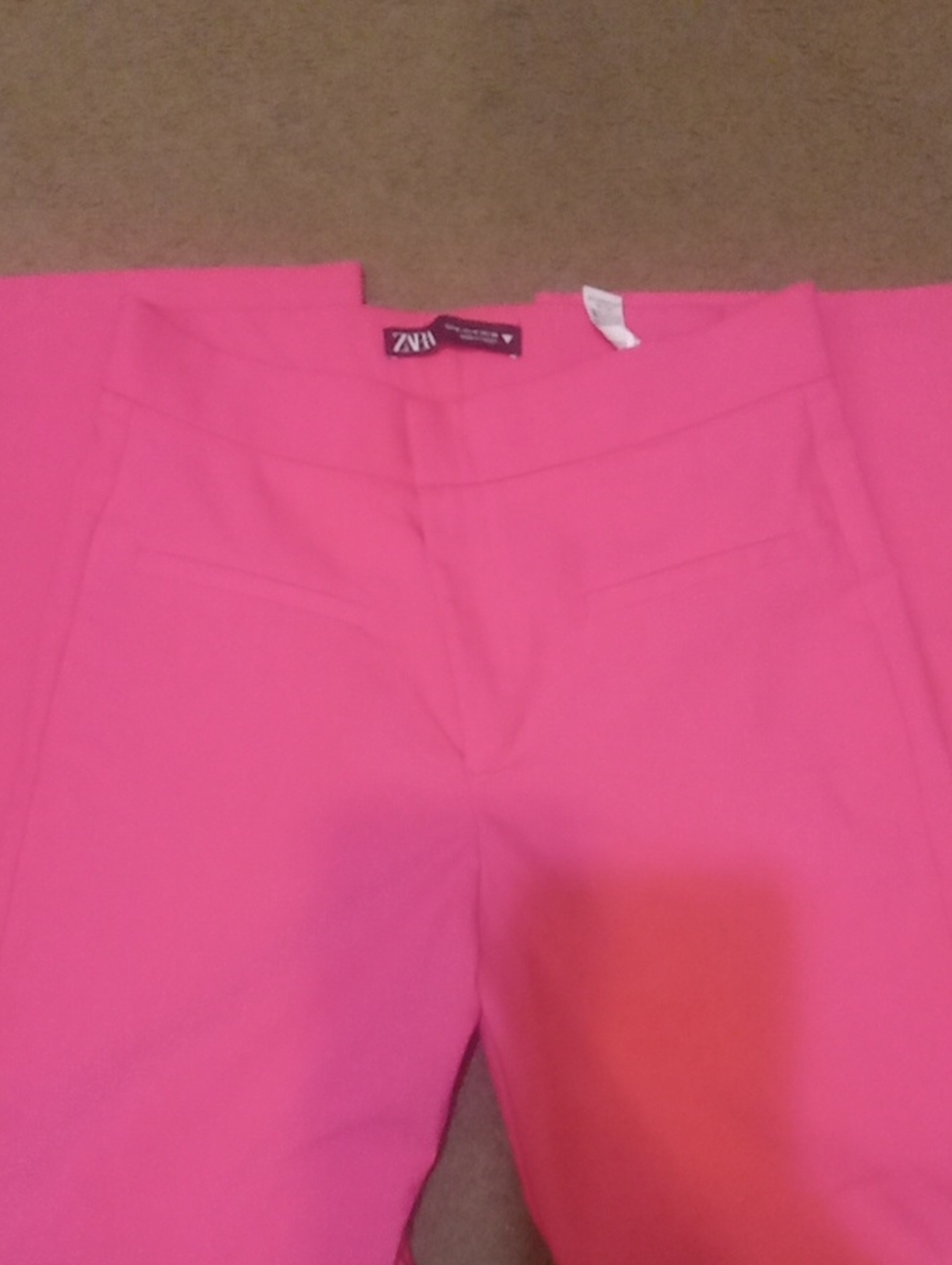 Zara Bright Pink Skinny Ponte Pants